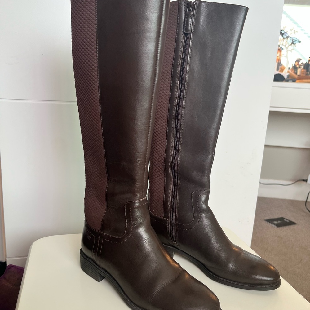 Cole Haan Brown Knee-High Leather Boots